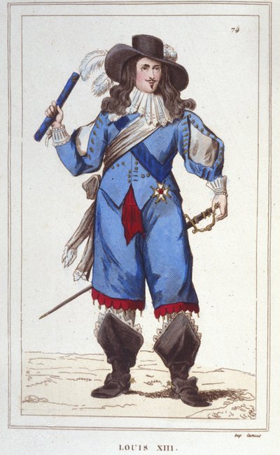 フランス王ルイ13世（1601年～1643年）の肖像 1830年の彫刻作品 作： Unknown artist