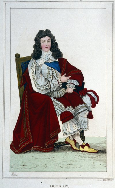 フランス王ルイ14世（1638年～1715年）の肖像。 作： Unknown artist