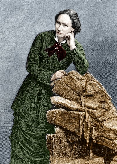 ニューカレドニアのヌメアへの強制送還中のルイーズ・ミシェル（1830 - 1905）の肖像。1873-1880. 作： Unknown artist