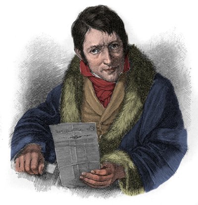 ドイツの作家ルートヴィヒ・ボルネ（1786-1837）の肖像 作： Unknown artist