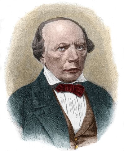 ドイツのロマン派詩人、ルートヴィヒ・ウーランド（1787-1862）の肖像。 作： Unknown artist