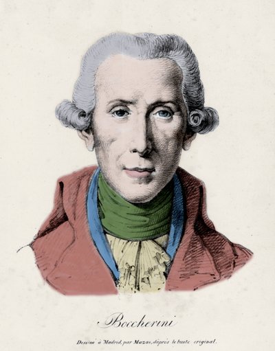ルイジ・ボッケリーニの肖像。(1743 - 1805).イタリアの作曲家。 作： Unknown artist