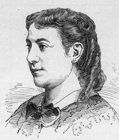 フランスのコメディアン、マドレーヌ・ブロハン（1833-1900）の肖像 8月16日付「Le Monde Illustré」1168号に掲載されたエングレーヴィング。 作： Unknown artist