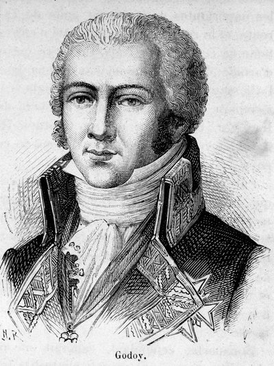 スペインの政治家、マヌエル・デ・ゴドイ（アルクディア公爵、ラ・パス王子）（1767-1851）の肖像。 作： Unknown artist