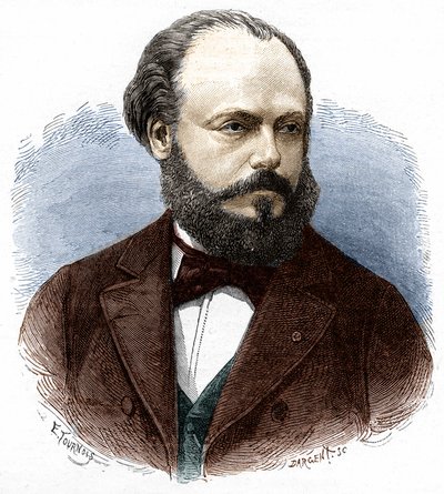 フランスの技術者・物理学者であるマルセル・デプレ（1843-1918）の肖像。 作： Unknown artist