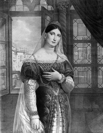 マリア・ガルシア（1808-1836）は、ジョアキーノ・ロッシーニの『オセロ』でデズデモーネ役を演じていますが、1833年にスカラ座で上演されました。 作： Unknown artist
