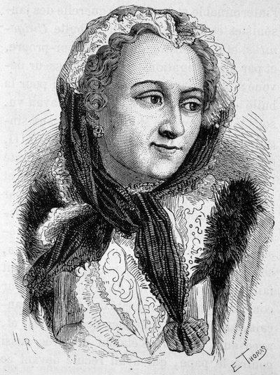 マリー・レシチンスカ（1703 - 1768）の肖像。19世紀末、H.Martinの「Histoire de France」に掲載された版画。 作： Unknown artist