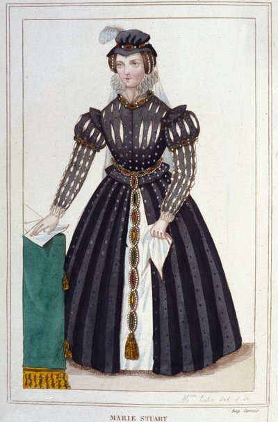 マリー・スチュアート（1542-1587）の肖像 1830年のエングレーヴィング 作： Unknown artist