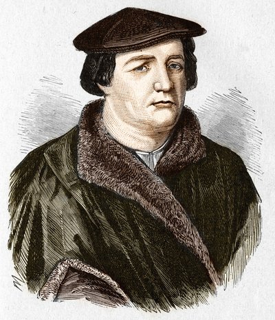 ドイツのプロテスタントの神学者、改革者であるマルティン・ルターの肖像。 作： Unknown artist