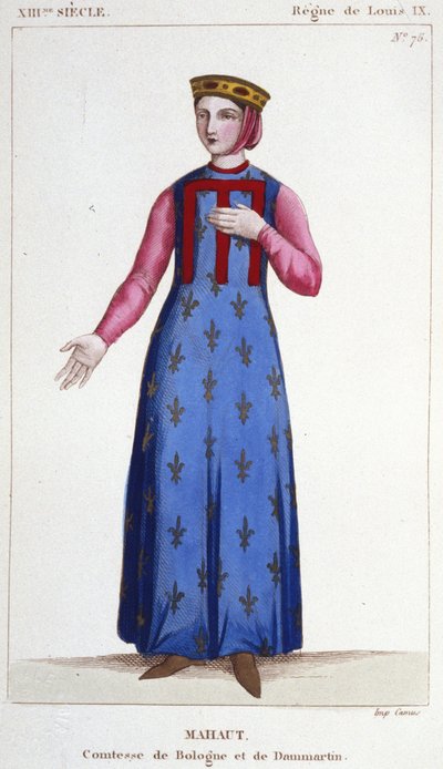 Mathilde de Dammartin (ca. 1202-1259) or Mahaut, Countess of Boulogne and Dammartin (Mathilde II) and d