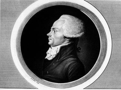 ロベスピエール（1758-1794）が描いたマクシミリアンの肖像（国民会議の一般州議員およびパリ代表）。1804. 作： Unknown artist