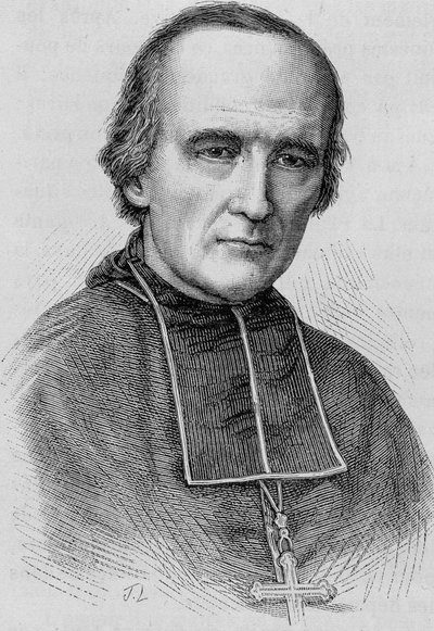 パリ大司教Monsignor Darboy (1813 - 1871)の肖像。19世紀末、H.Martinの「Histoire de France」に掲載された版画。 作： Unknown artist