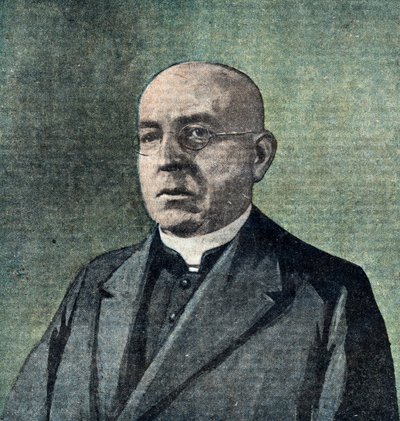 イグナツ・ザイペル司教の肖像（1876-1932） オーストリア首相（オーストリアの聖職者、キリスト教社会党（CS）の政治家、連邦首相を務めたイグナツ・ザイペル） 「Le pelerin」の挿絵 1923年02月25日 Collection privee The Holb 作： Unknown Artist