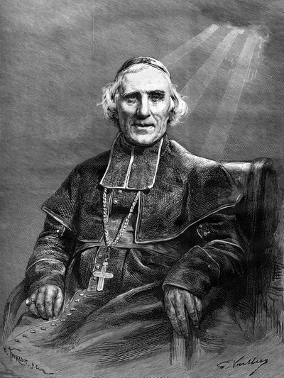 モンシニョールの肖像。ジョセフ・イポリット・ギベール（1802-1886）。 作： Unknown artist