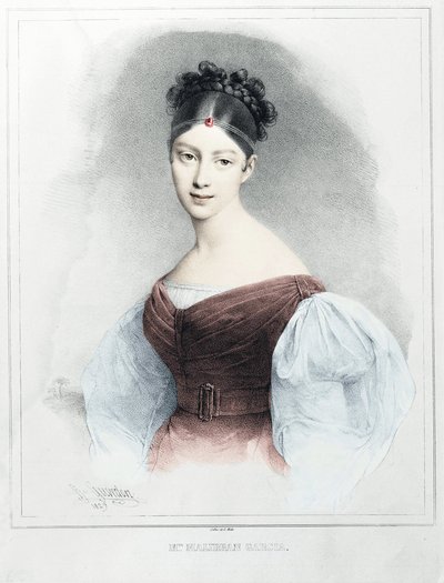 メゾソプラノ歌手、マリブラン・ガルシア夫人の肖像 作： Unknown artist