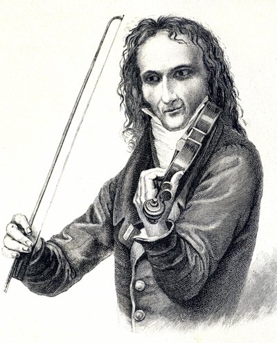 ニコル・パガニーニ（1782-1840）の肖像 作： Unknown artist