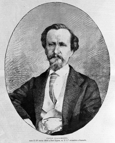 パオロ・ジャコメッティ（1816-1882）イタリアの作家の肖像。 作： Unknown artist