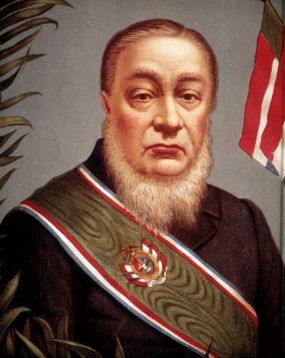 1852年にトランスバール共和国を設立し、大統領となったポール・クルーガー（1825～1904）の肖像。 作： Unknown artist