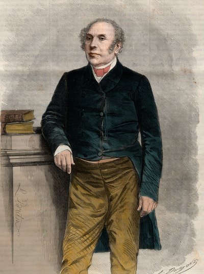 フランスの弁護士・政治家であるピエール・アントワーヌ（Pierre-Antoine）・ベリーア（1790-1868）（ベリーアJr.）の肖像。"The Universe illustrious "に掲載されたエングレーヴィング 作： Unknown artist