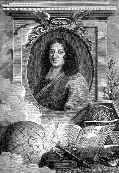 Pierre Bayle (1647 - 1706) フランスの作家・哲学者の肖像。 作： Unknown artist