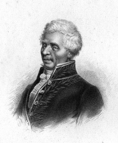 天文学者ラプラス侯爵ピエール・シモン（1749～1827）の肖像、1833年のエングレーヴィング。 作： Unknown artist