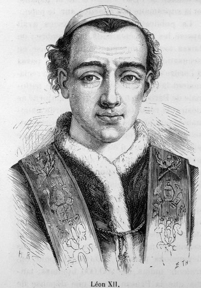 教皇レオン（レオネ）12世（Annibale della Genga Sermattei）（1823年から1829年まで教皇）の肖像。 作： Unknown artist