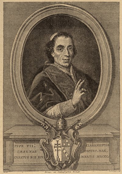 教皇ピウス7世（1742-1823）の肖像（Portrait of the Pope Pius VII）。 作： Unknown artist