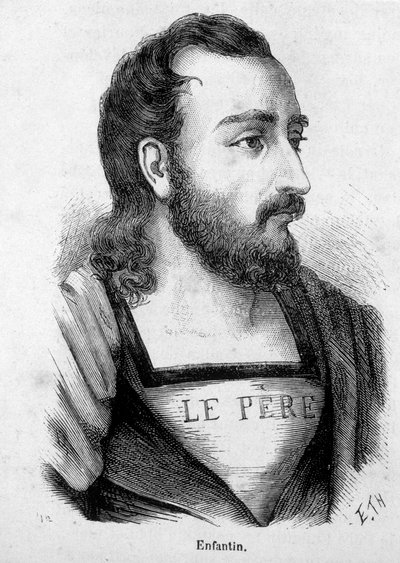 プロスペル・バルテルミー・アンファンタン（1796-1864）の肖像。フランスのエンジニアであり、社会主義者であり、サン・シモン主義（Saint Simonism）を広めた人物。 作： Unknown artist