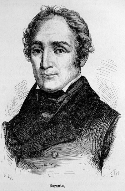 フランスの歴史家・政治家であるProsper Brugiere de Barante（1782 - 1866）の肖像。 作： Unknown artist
