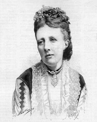 1888年、スウェーデン・ノルウェーのソフィー王妃の肖像。 作： Unknown artist