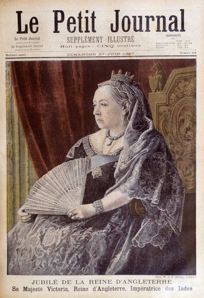 1897年6月27日の "Le Petite Journal "に掲載されたヴィクトリア女王のジュビリー時のポートレート。 作： Unknown artist