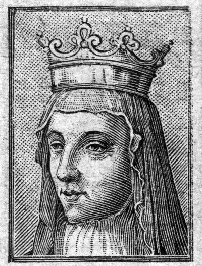 クロテール（Clothaire）の妻であるフランスの女王、ラデゴンド（520年頃～587年）の肖像。 作： Unknown artist