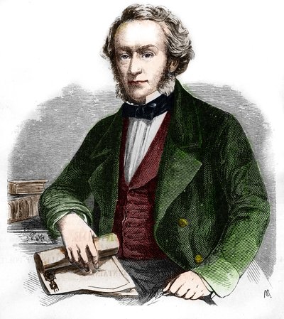 リチャード・コブデンの肖像。イギリスの経済学者・政治家（1804～1865年）。1866年に描かれたもの。 作： Unknown artist