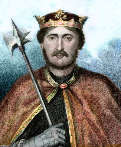 リチャード・ハート・オブ・ライオンとも呼ばれるイングランド王、リチャード1世（1157-1199）の肖像 - リチャード・ライオン・ハートの肖像 - エングレーヴィング 19世紀 作： Unknown artist