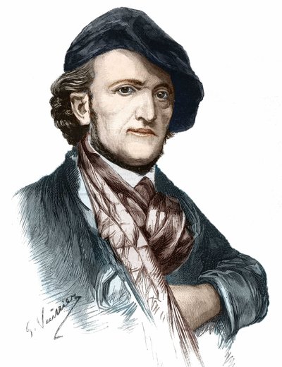 ドイツの作曲家・劇作家であるリヒャルト・ワーグナー（1813-1883）の肖像。 作： Unknown artist