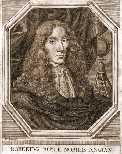 アイルランドの物理学者・化学者であるロバート・ボイル（1627～1691）の肖像。 作： Unknown artist