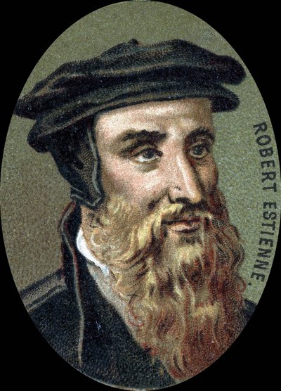 フランスのプリンター、ロベール・エスティエンヌ（1503-1559）の肖像。 作： Unknown artist