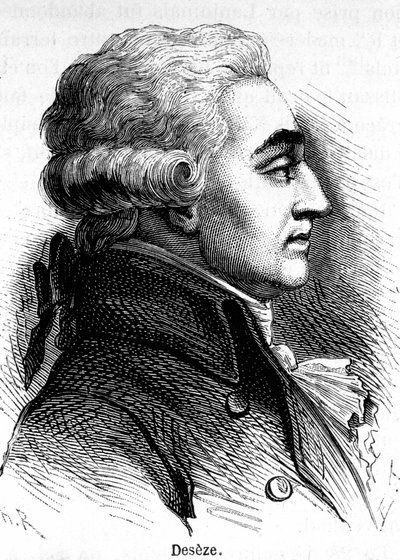 ルイ16世の裁判を担当した弁護士、ロマン・デゼ（De Seze）（1748-1828）の肖像。 作： Unknown artist