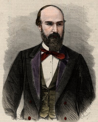 サントス・グティエレス（1820-1872）政治家、元コロンビア合衆国大統領の肖像。L