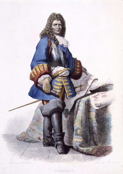 フランスの元帥であり、軍事技術者であったSébastien Le Prestre de Vauban（1633-1707）の肖像。- フランスのプルターク」で 作： Unknown artist