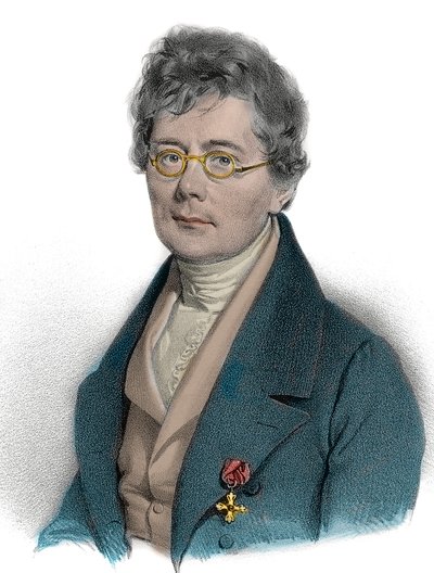 Portrait of Simon Sechter (1788 - 1867), 作曲家、理論家、音楽教師、指揮者 - 音楽理論家、教師、オルガン奏者、指揮者、オーストリアの作曲家であるSimon Sechterの肖像。19世紀のエングレーヴィング 作： Unknown artist