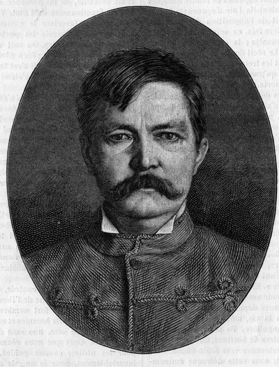 ジョン・ローランズ（1841-1904）のペンネームであるヘンリー・モートン・スタンリー卿の肖像。"Le Journal de la jeunesse "に掲載された図版 作： Unknown artist