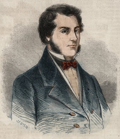 Sir James Brooke, known as the Rajah of Sarawak (1803-1868) 英国の冒険家で、サラワクの初代白人ラジャの肖像。1857年の「Le Monde illustrious」に掲載されたエングレーヴィング。個人蔵。 作： Unknown artist