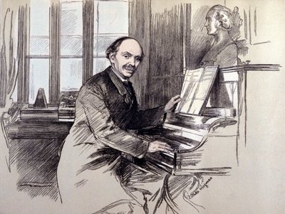 ジュリアス・ベネディクト卿（1804-1885）の肖像。ドイツ生まれの作曲家・指揮者で、イギリス在住でした。 作： Unknown artist
