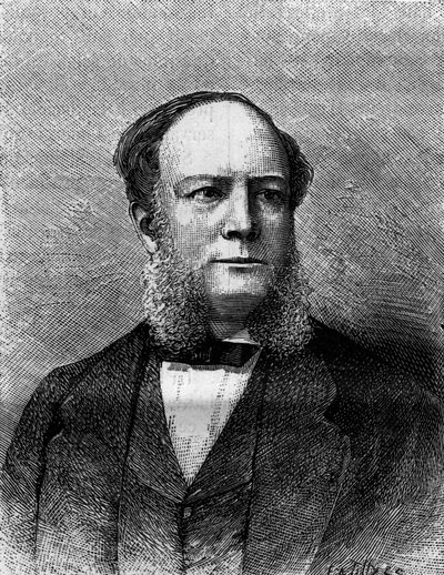 ウィリアム・シーメンス卿（カール・ウィルヘルム）（1823-1883）の肖像。ネイチャー」に掲載された版画Revue des sciences et de ses applications aux arts et à l
