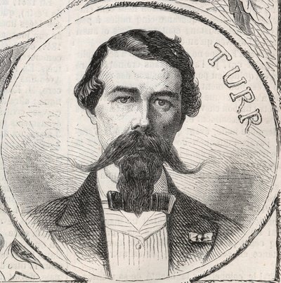 ハンガリーの将軍、ステファン・イシュトヴァン・トゥール（1824-1908）の肖像 - エングレーヴィング・イン・"The Illustrous World" 作： Unknown artist