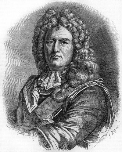 ヴォーバン（1633-1707）の肖像。(Sébastien Le Prestre de Vauban) フランスの元帥、軍事技術者 作： Unknown artist