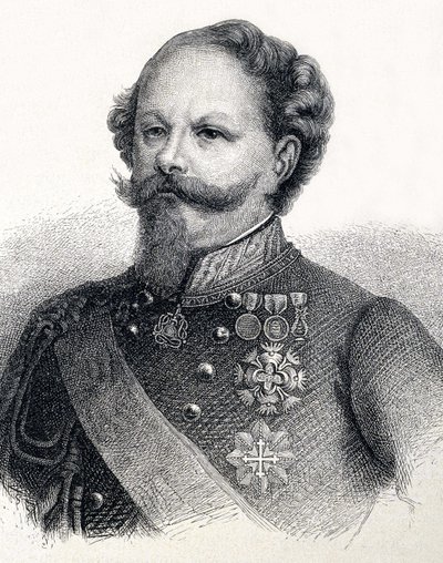 サヴォイ家のヴィクトル・エマヌエル2世（Victor-Emmanuel）の肖像、イタリア語ではVittorio Emanuele II di Savoia 作： Unknown artist