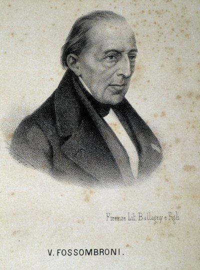 イタリアのエンジニア、経済学者、知識人であるヴィクトリオ・フォソンブローニ（1754 - 1844）の肖像。 作： Unknown artist