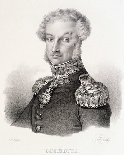 フランスの将軍、ピエール・ジャック・エティエンヌ・カンブロンヌ子爵（1770-1842）の肖像。 作： Unknown artist